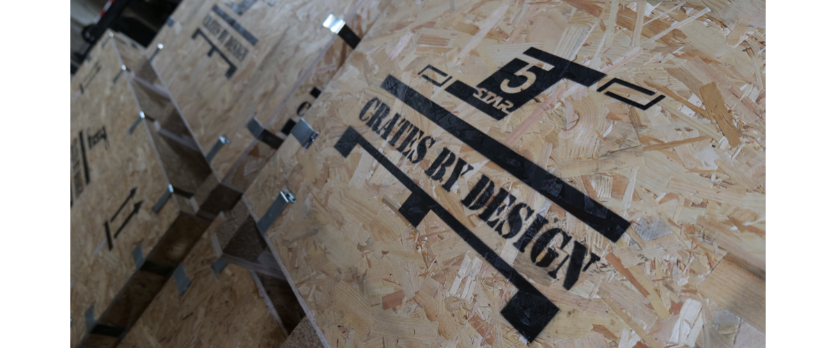 5 Star logo sprayed onto crates