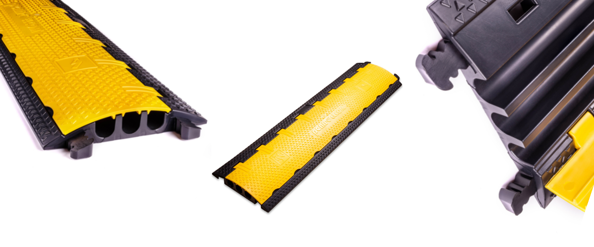 Cross3 cable protector is now available in yellow and black, making sure your cables are safe and limiting work place accidents.