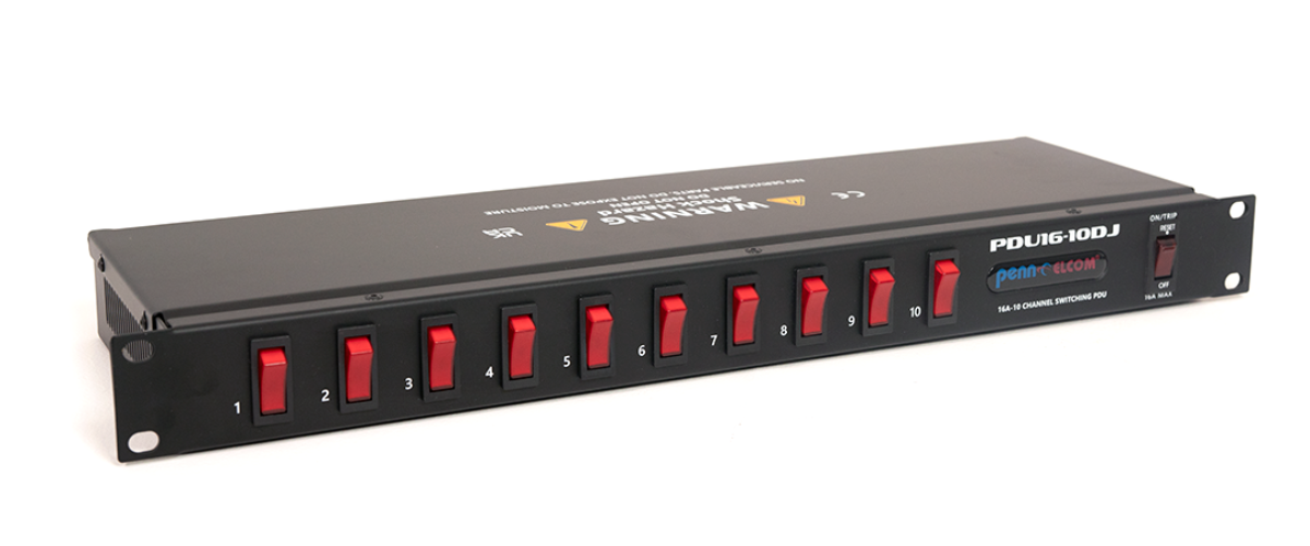 PDU16-10DJ is equipped with 10 channel switchers and one master switch