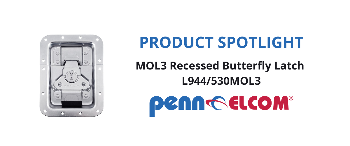 Penn Elcom Large MO3 Recessed Butterfly Latch L944/530MOL3 1 Select image 1 Select image 2 Enlarge Image Play Slideshow Penn Elcom Large MOL®3 Recessed Butterfly Latch L944/530MOL3