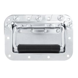 Medium Chrome Recessed Handle with Rivet Protection