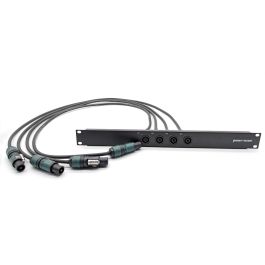 Four Way Rack Module 1U Four-Way Rack Panel with Speaker Female/Male Link with 1m Tails ...