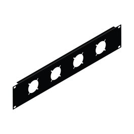 Panel de rack de 2U perforado para conectores multipines de 4 x 37 ...