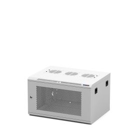 6U Pro Series White Wall Mount 19” Rack with M6 Rails & Vented Door ...