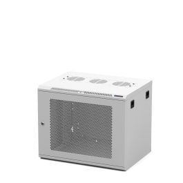 9 U Depth Rack 450mm Deep 9U White Wall Mount Rack with 10/32 Threaded Rails and ...