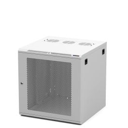 12U Pro Series White Wall Mount 19” Rack with 10/32 Rails & Vented Door ...
