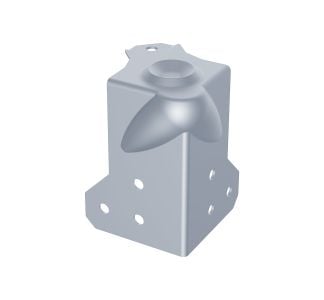 PennBrite Female Stackable 75mm High Brace Ball Corner with 30mm Offset on One Leg