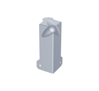 125mm High PennBrite Brace Ball Corner with 30mm Offset on One Leg and 1mm Radius