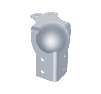 2 15/16" High PennBrite Brace Ball Corner with 1 3/16" Offset and 3/16" Radius