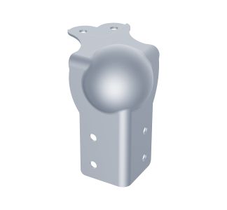 81mm High PennBrite Brace Ball Corner with 30mm Offset and 4.5mm Radius