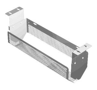 500mm Long Silver Cable Tray with Adjustable Mounting Brackets