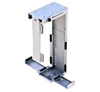Rigid Silver Computer Holder with Key Lockable Adjustable Bracket