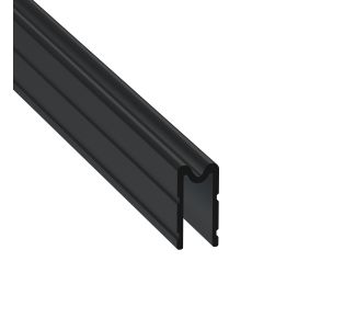 7mm Black Groove Extrusion Mates with EG-0310S/1-2M Tongue Extrusion - 2m Long