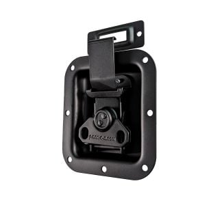 Medium Black Padlockable Latch with Extended Slider in Dish