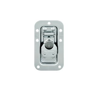 2U Recessed Rack Lid Latch in Narrow and Very Shallow Dish