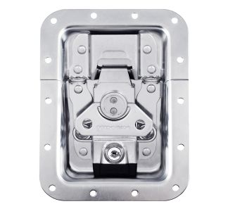 Large Recessed MOL5 Latch with Padlock Brackets and Key lock in Deep Dish