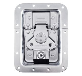 Large Recessed MOL5 Latch with Padlock Brackets and Key lock in Deep Dish