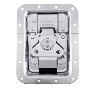Large Recessed MOL4 Latch with Padlock Brackets in Shallow Dish