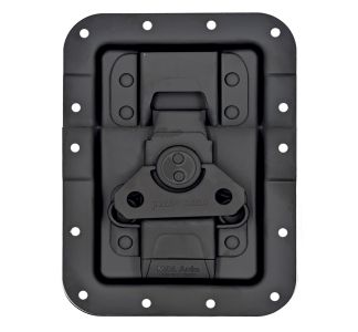 Large Black Recessed MOL3 Latch in Shallow Dish with 27mm Offset