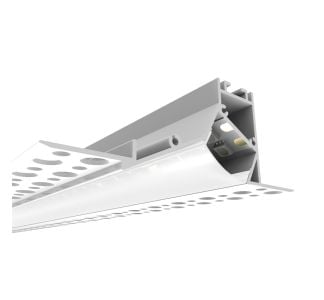 3m 95x35mm White Plaster-in profile for Wall Washing and Wall Grazing