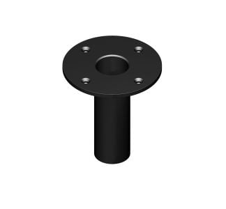 60mm High Black Heavy Duty Top Hat for 35mm Poles