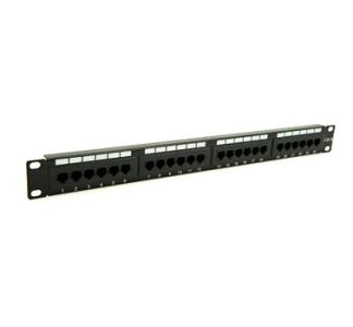 19 1U Rack Panel with ID Strip Pre-Loaded with 24 x CAT 6 Connectors