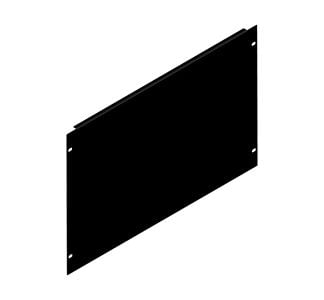 7U Black Flanged Rack Panel