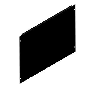 8U Black Flanged Rack Panel