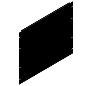 9U Black Flanged Rack Panel