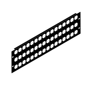 3U Rack Panels Punched for 48 x D-Series Connectors