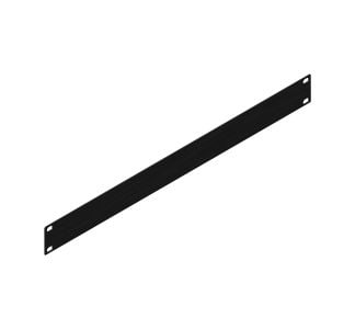 1U Black Brushed Anodised Aluminum Flat Rack Panel