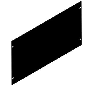 6U Black Aluminium Flat Rack Panel