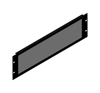 3U Black Perforated Flanged Rack Panel