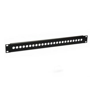 1U Rack Patch Panel Punched for 24 x 4mm Binding Post