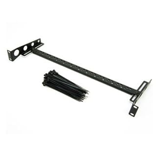 1U Cable Support Rack Bar with Depth-Adjustable Lacer Bar