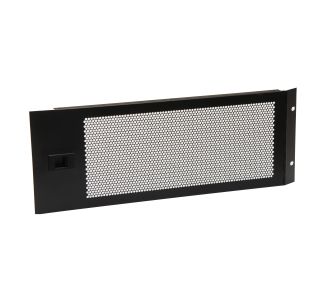 4U Black Hinged Vented Rack Panel with Slam Lock for 3mm Rails