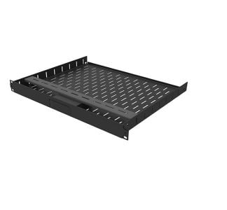 1U Vented Rack Shelf & Magnetic Faceplate For 1 x Apple TV