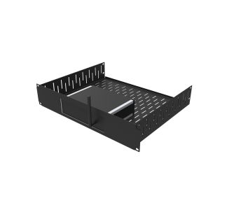 2U Vented Rack Shelf & Magnetic Faceplate For 1 x CRESTRON MC3