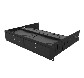 2U Rack Shelf & Magnetic Faceplate For 2 x Sonos Amp