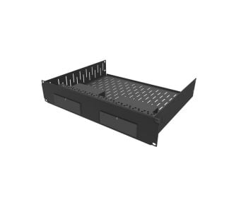 2U Vented Rack Shelf & Magnetic Faceplate For 2 x Sonos Port