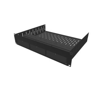 2U Vented Rack Shelf & Magnetic Faceplate For 3 x Sonos Ports