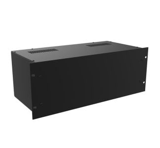 4U Black 220mm Deep Rack Box with a Black Aluminium Front Panel