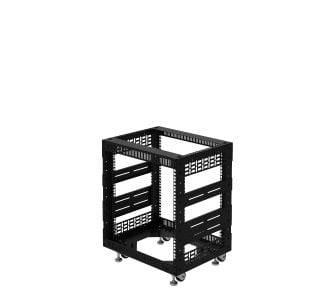 10U Open Tower System with Square Hole Rails – 400mm Deep