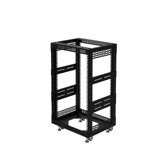16U Open Tower System with Square Hole Rails – 15 3/4" Deep