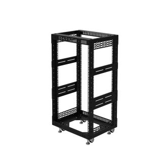 18U Open Tower System with Square Hole Rails – 15 3/4" Deep
