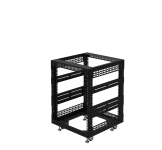 12U Open Tower System with Square Hole Rails – 20" Deep