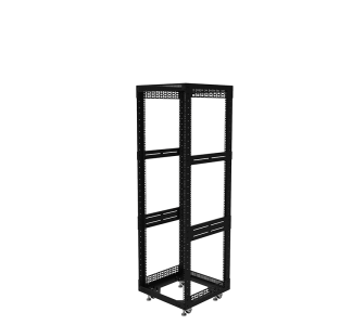33U Open Tower System with Square Hole Rails – 20" Deep