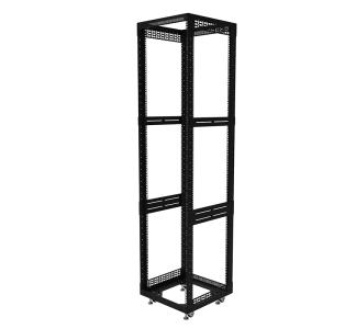 43U Open Tower System with Square Hole Rails – 20" Deep