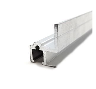 Single Sliding Rack Strip with Gasket Groove - 4m Long