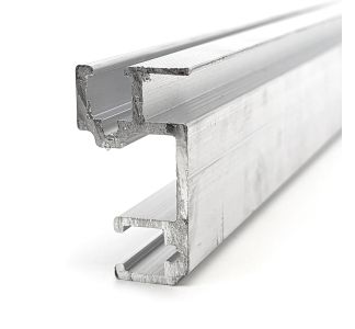 Double Sliding Rack Strip with Gasket Groove - 2m long